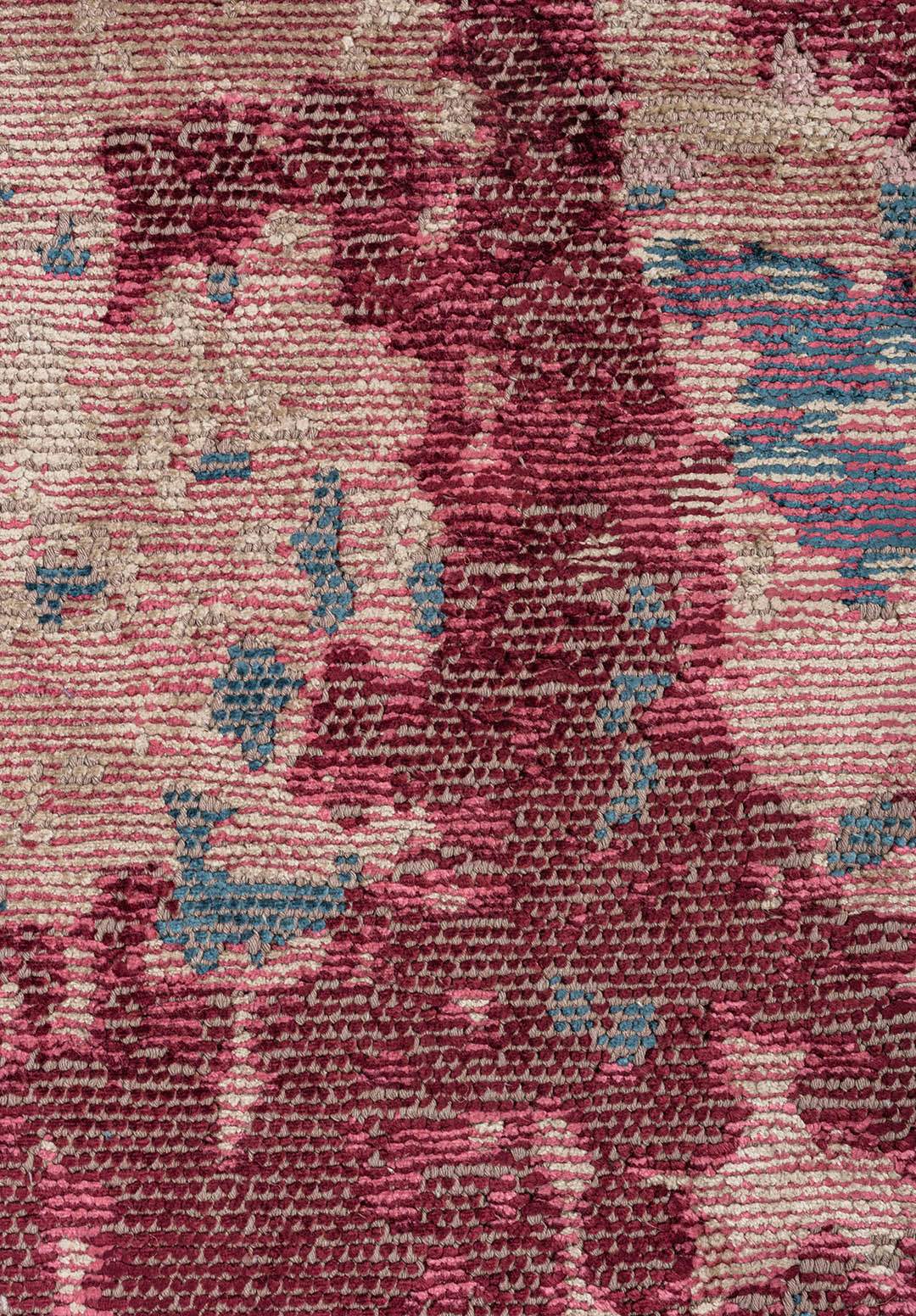 SERENITY BEIGE - ROSE - CHERRY - PETROL - ICE BLUE - DAMSON RUG - 5