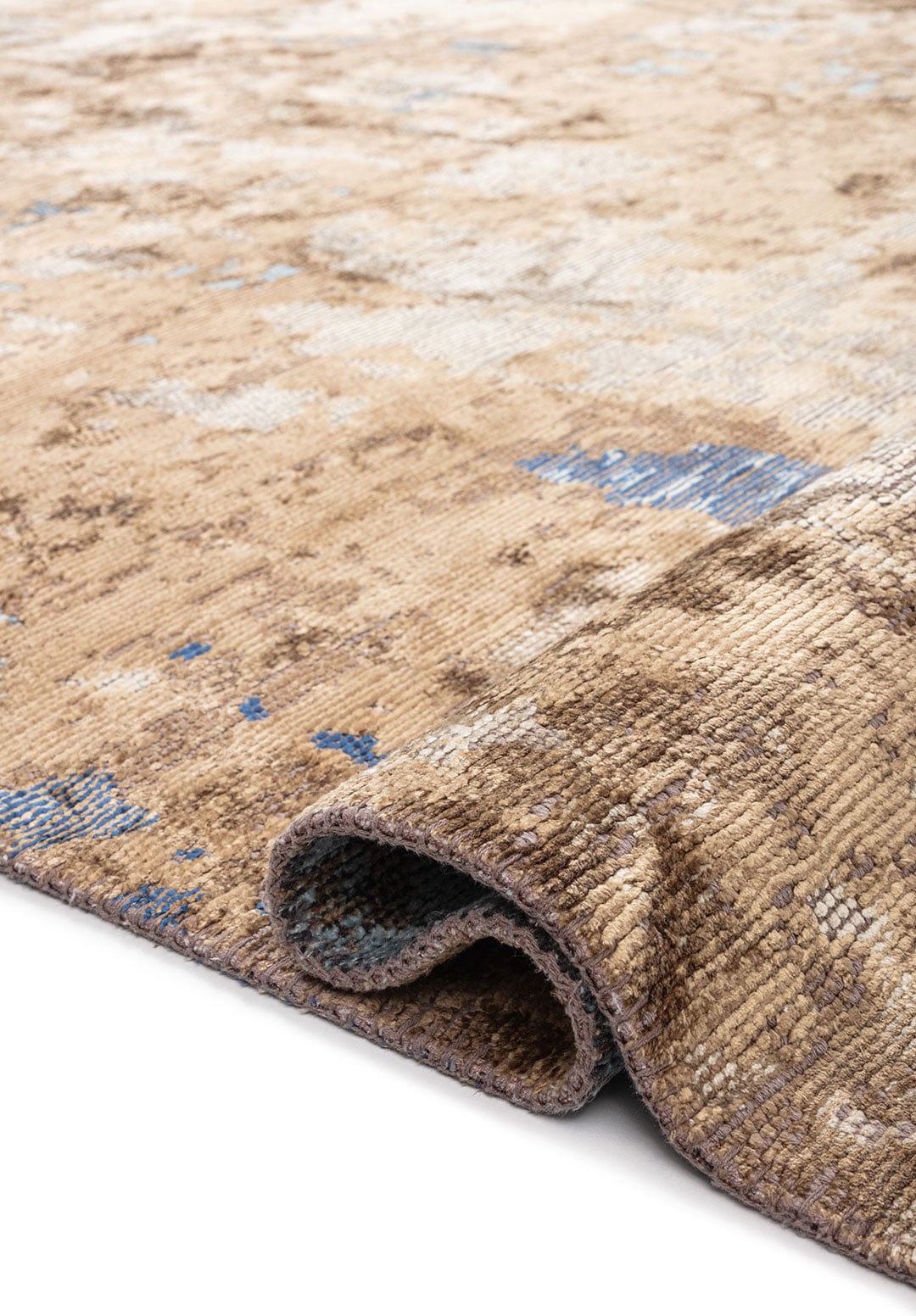 SERENITY CREAM - DARK BEIGE - MINK - ICE BLUE - BLUE - NAVY BLUE RUG - 2