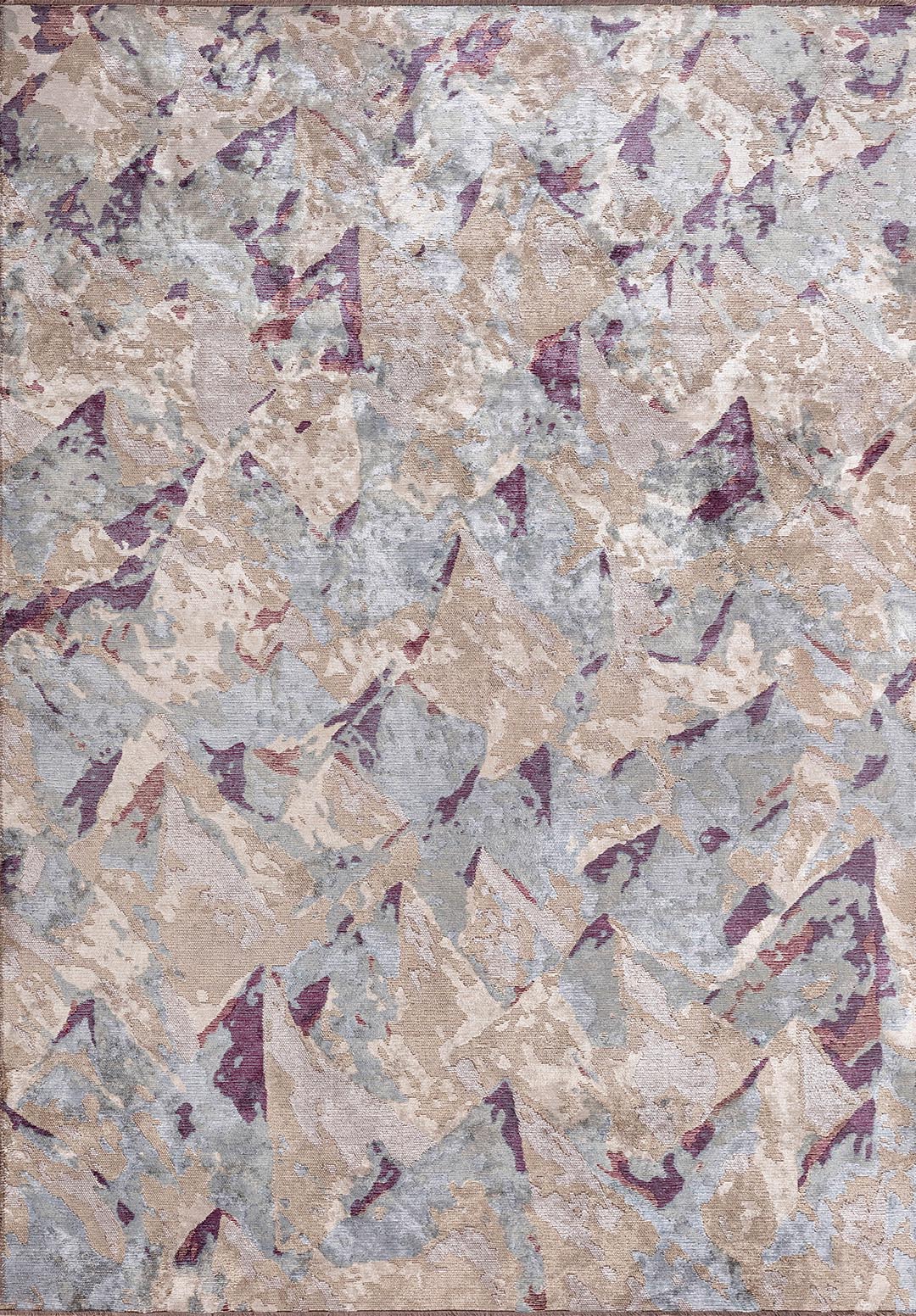 UTOPIA BONE - BEIGE - BLUE - DARK DAMSON RUG - 1