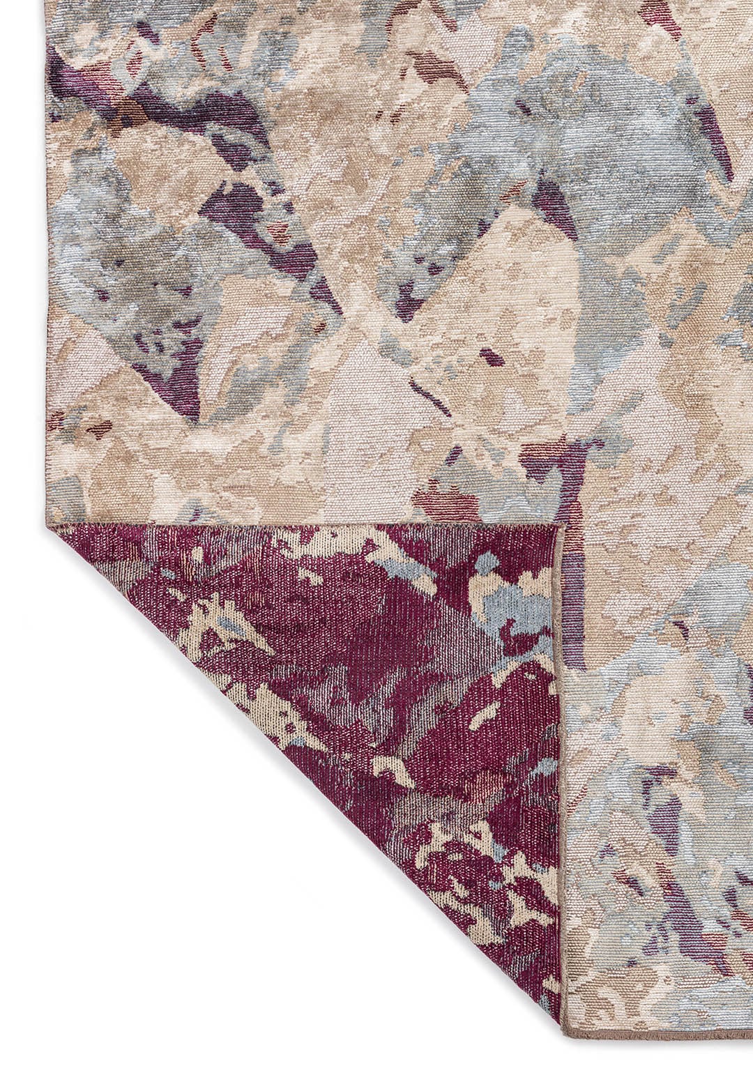 UTOPIA BONE - BEIGE - BLUE - DARK DAMSON RUG - 3