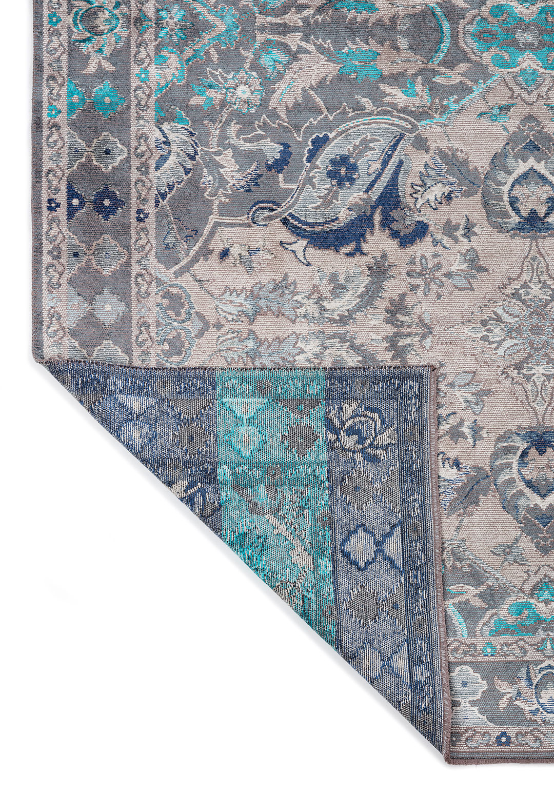 FORTRESS BLUE - NAVY BLUE - BONE - LIGHT CREAM - TURQUOISE - ICE BLUE RUG - 3