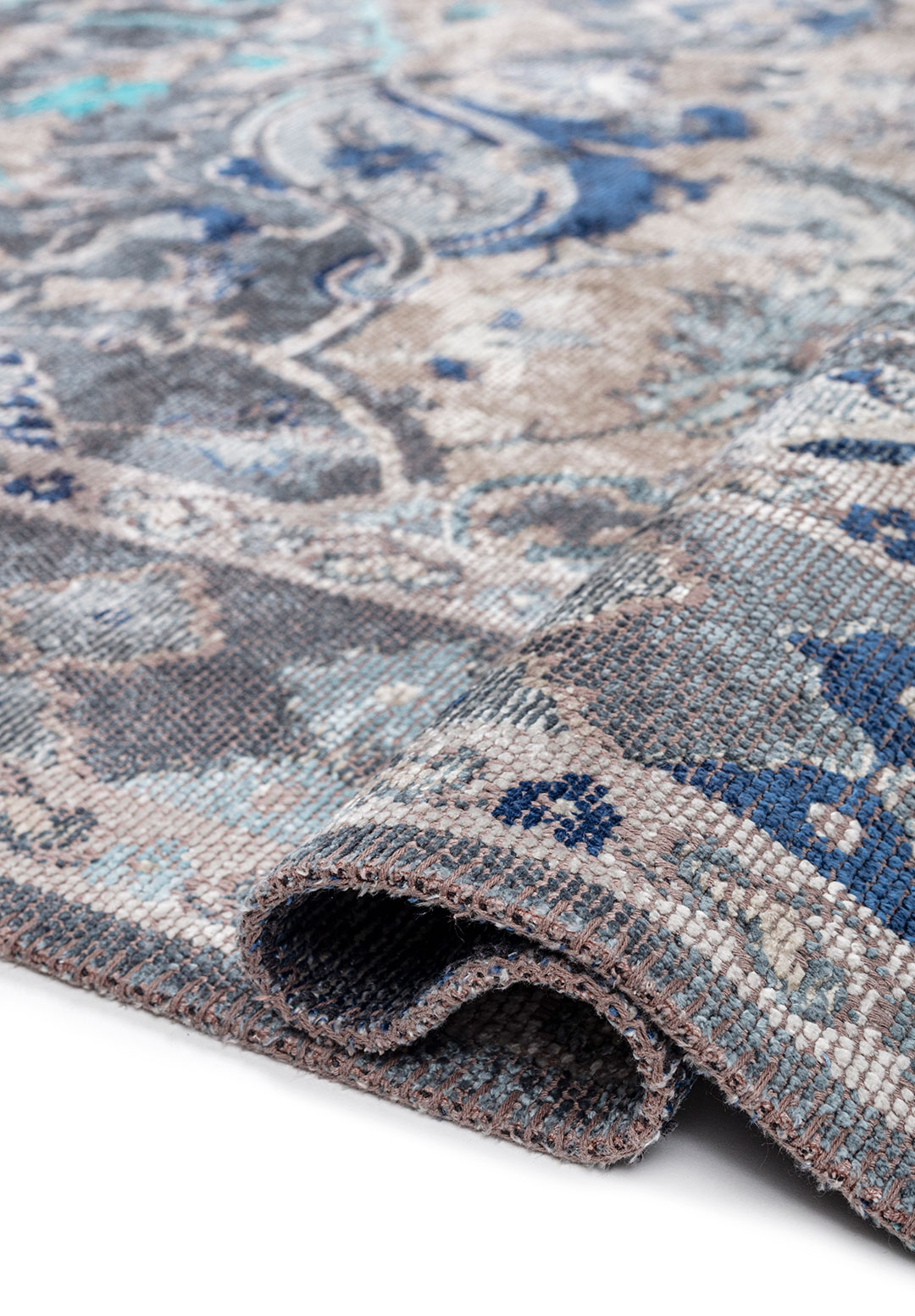 FORTRESS BLUE - NAVY BLUE - BONE - LIGHT CREAM - TURQUOISE - ICE BLUE RUG - 2