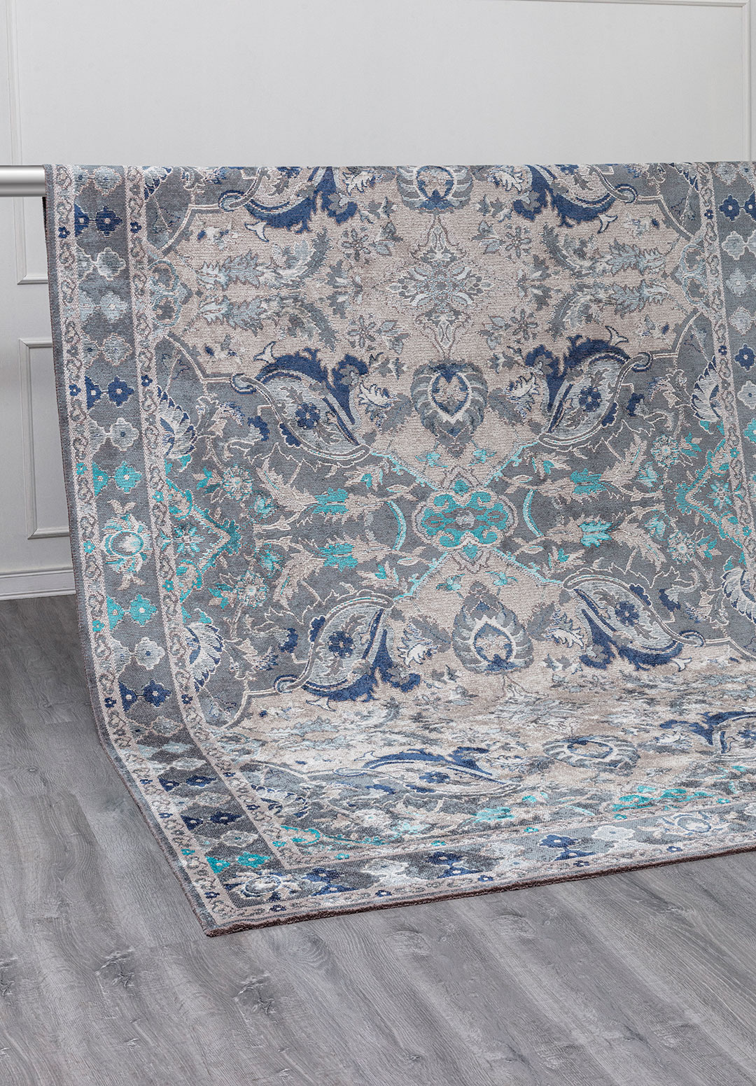 FORTRESS BLUE - NAVY BLUE - BONE - LIGHT CREAM - TURQUOISE - ICE BLUE RUG - 4