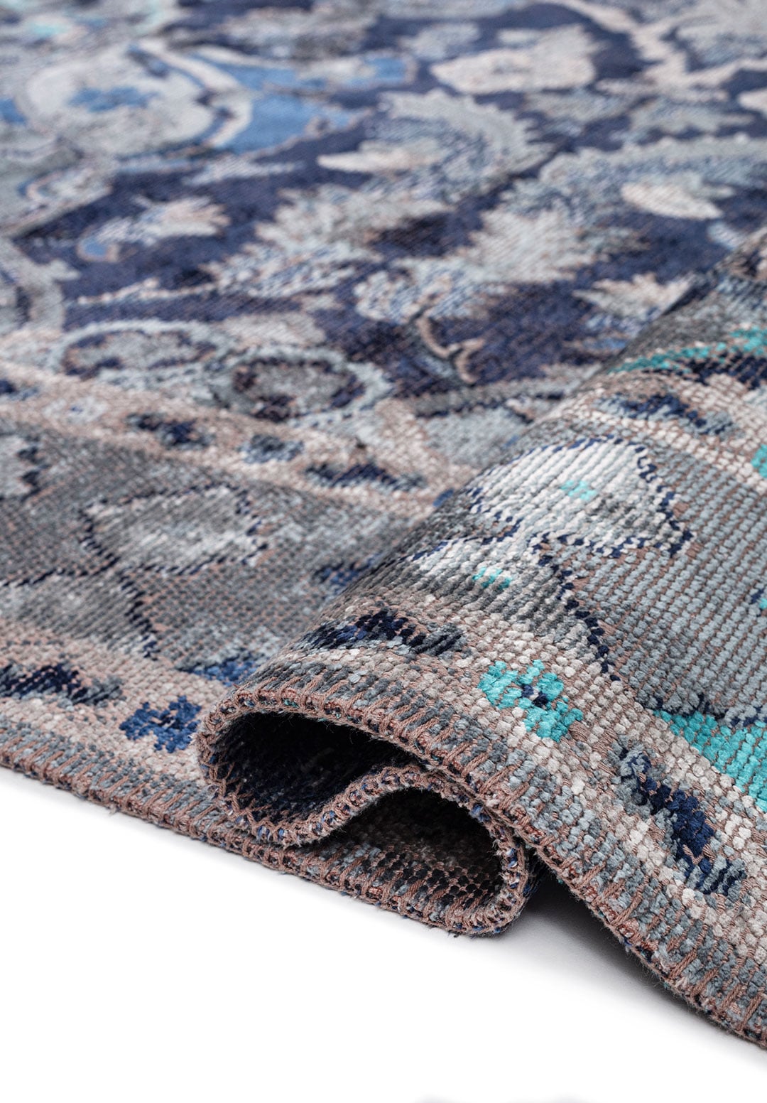 FORTRESS BLUE - NAVY BLUE - BONE - DARK NAVY - TURQUOISE - ICE BLUE RUG - 2