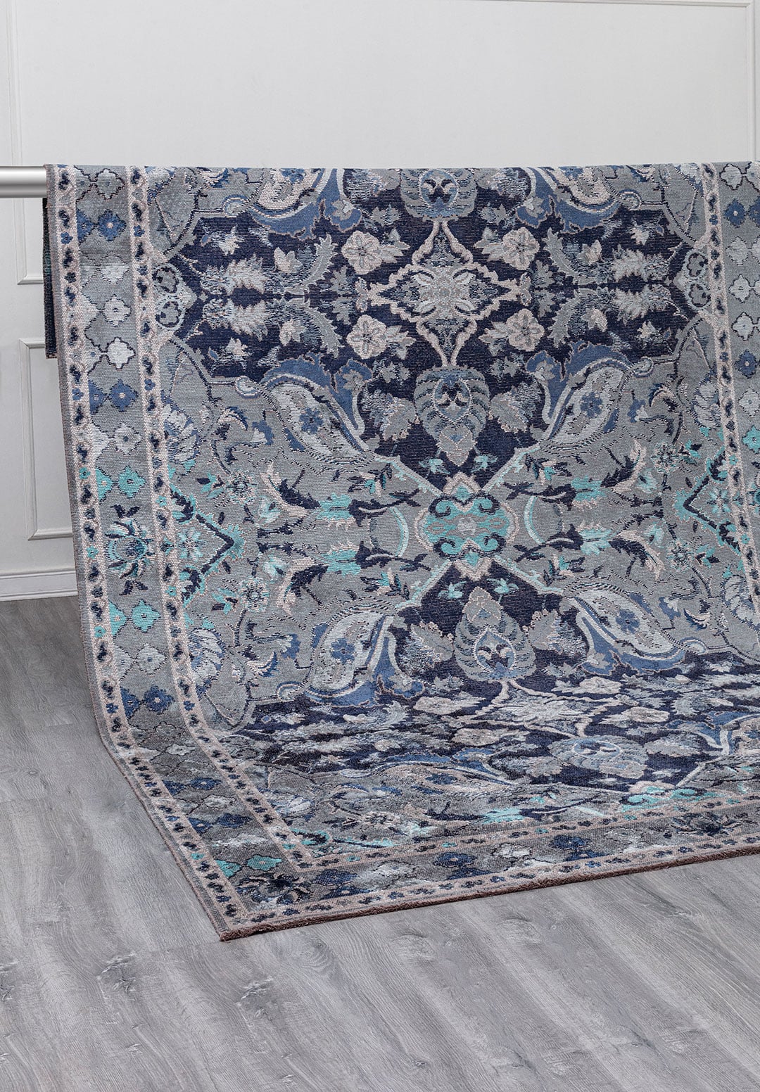 FORTRESS BLUE - NAVY BLUE - BONE - DARK NAVY - TURQUOISE - ICE BLUE RUG - 4