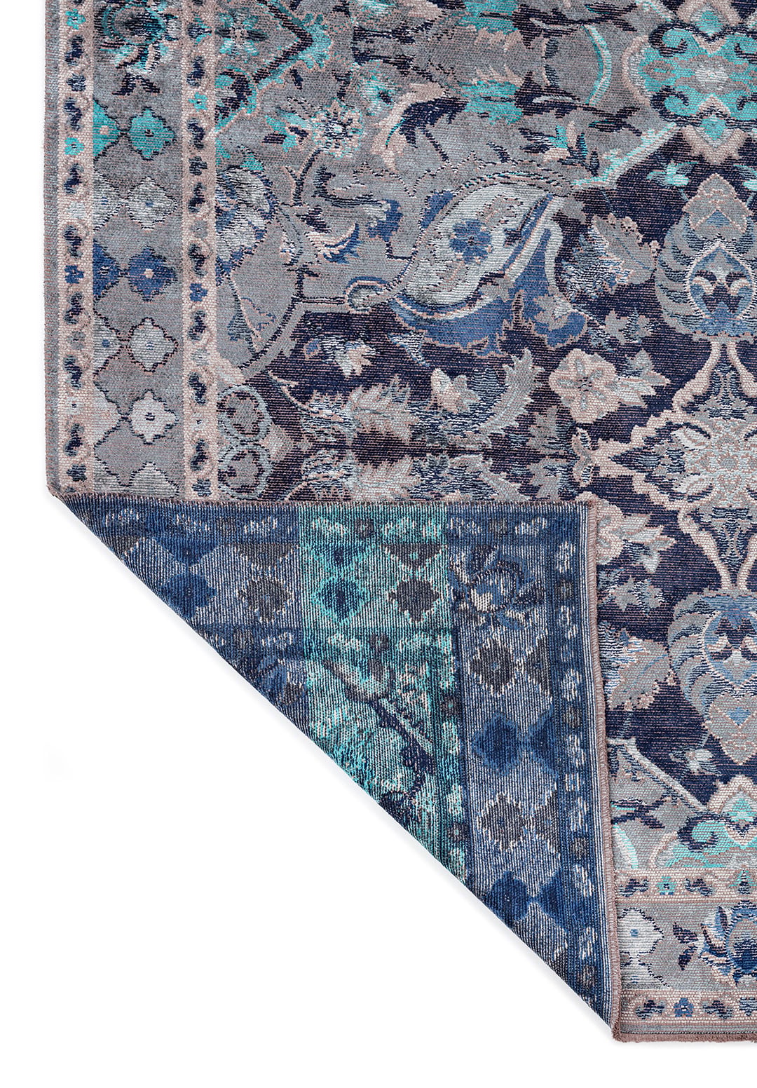 FORTRESS BLUE - NAVY BLUE - BONE - DARK NAVY - TURQUOISE - ICE BLUE RUG - 3