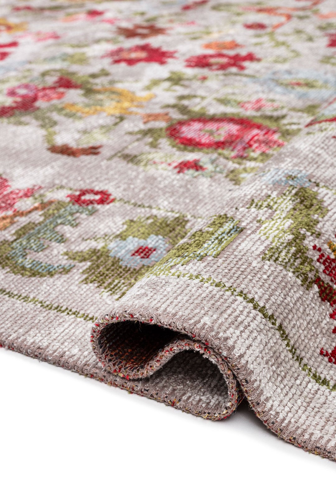 MAJESTY LIGHT CORAL - GREEN - MAGENTA - BONE - GOLD - ICE BLUE RUG - 2