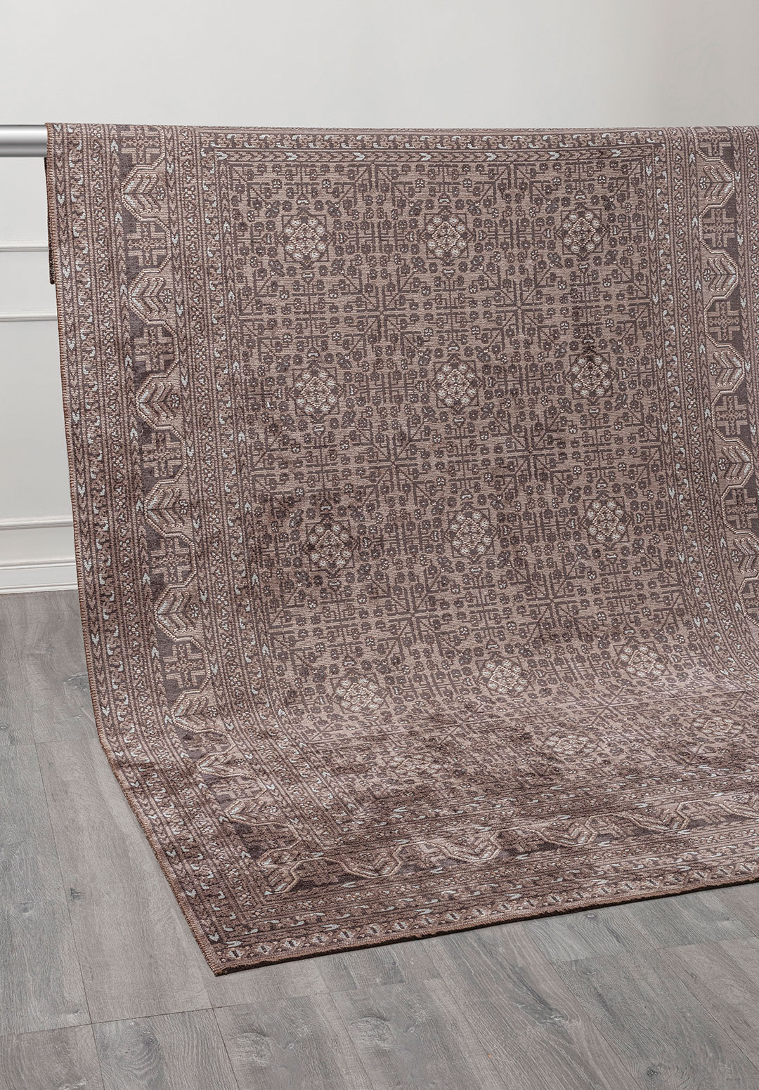 GRANDEUR LIGHT CREAM - ICE BLUE - DARK GREY - CHARCOAL RUG - 4