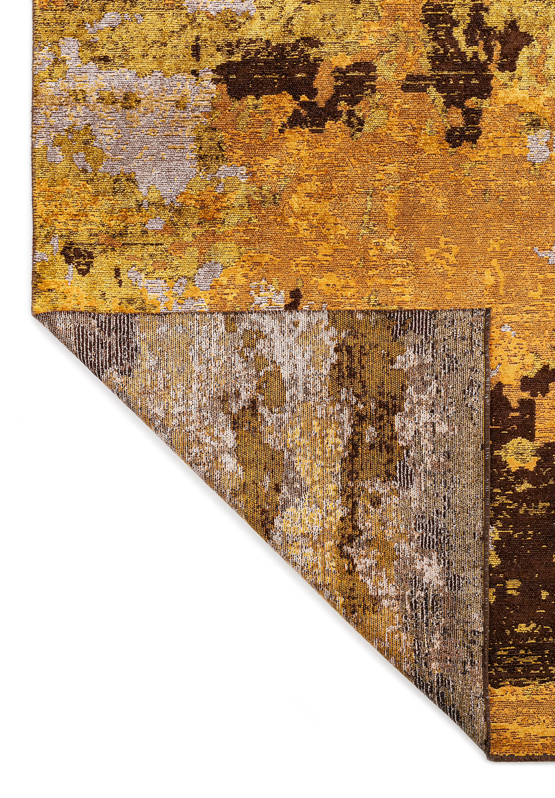 QUASAR MUSTARD - LIGHT GREY - DARK BROWN - YELLOW RUG - 3