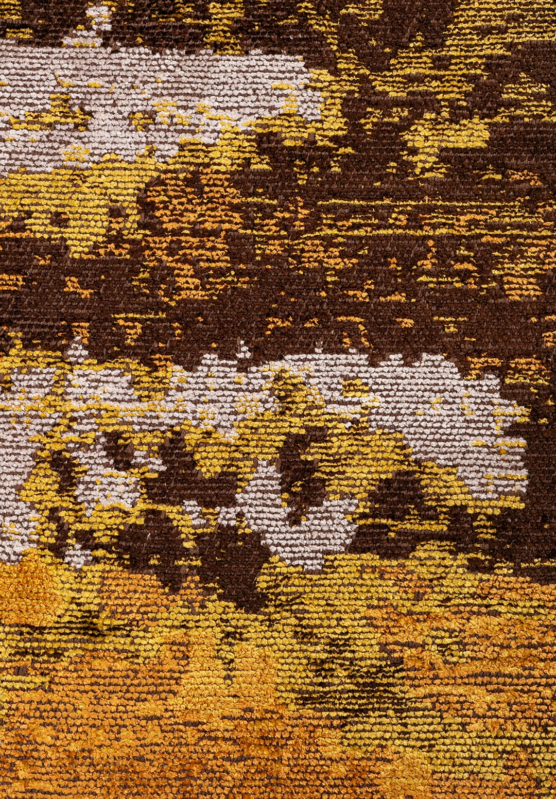QUASAR MUSTARD - LIGHT GREY - DARK BROWN - YELLOW RUG - 5