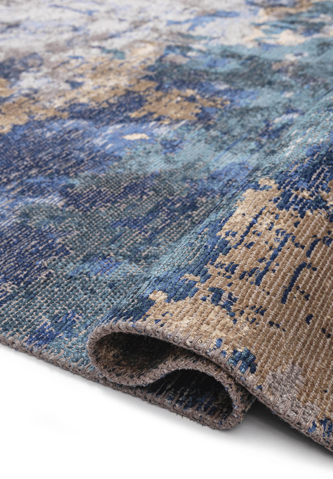 QUASAR GREY - DARK BEIGE - PETROL - NAVY BLUE RUG - 2
