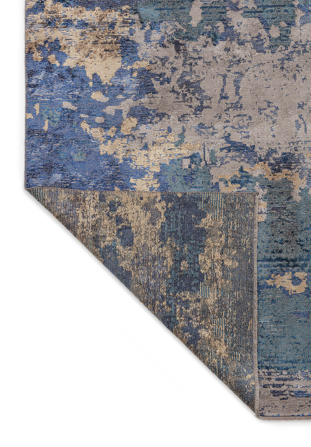 QUASAR GREY - DARK BEIGE - PETROL - NAVY BLUE RUG - 3