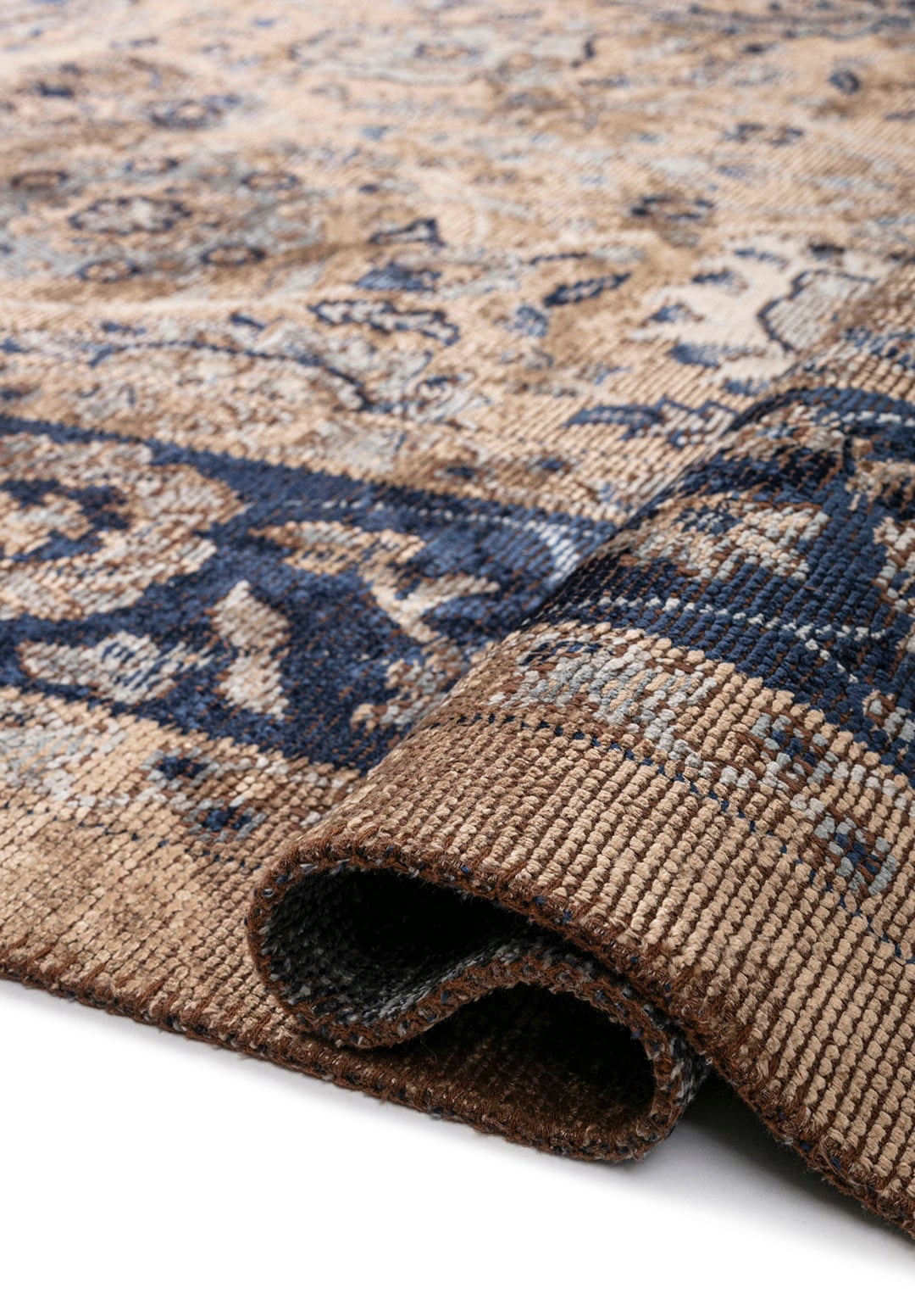 DAHLIA DARK BEIGE - ICE BLUE - BLUE - DARK NAVY RUG - 2