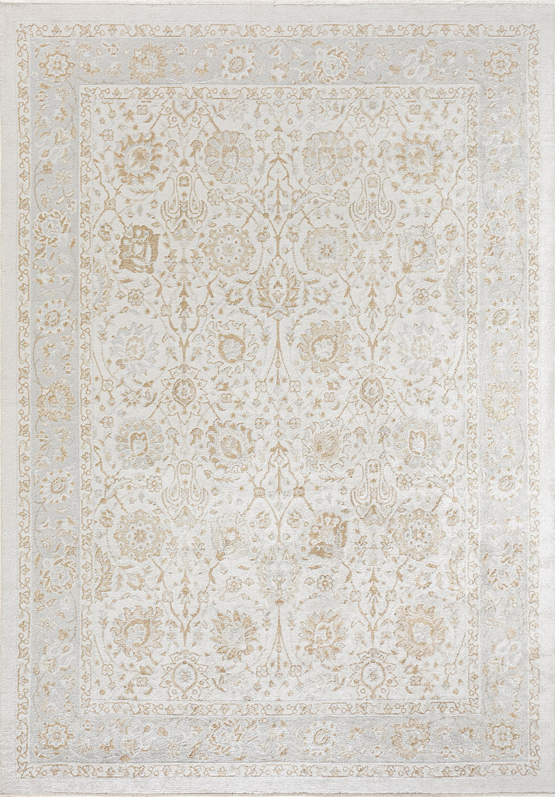 DAHLIA ECRU - DARK BEIGE - BEIGE - LIGHT GREY RUG - 1