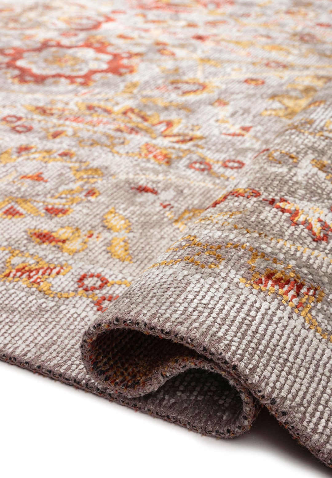 DAHLIA BONE - GOLD - DARK TERRA - LIGHT CREAM RUG - 2