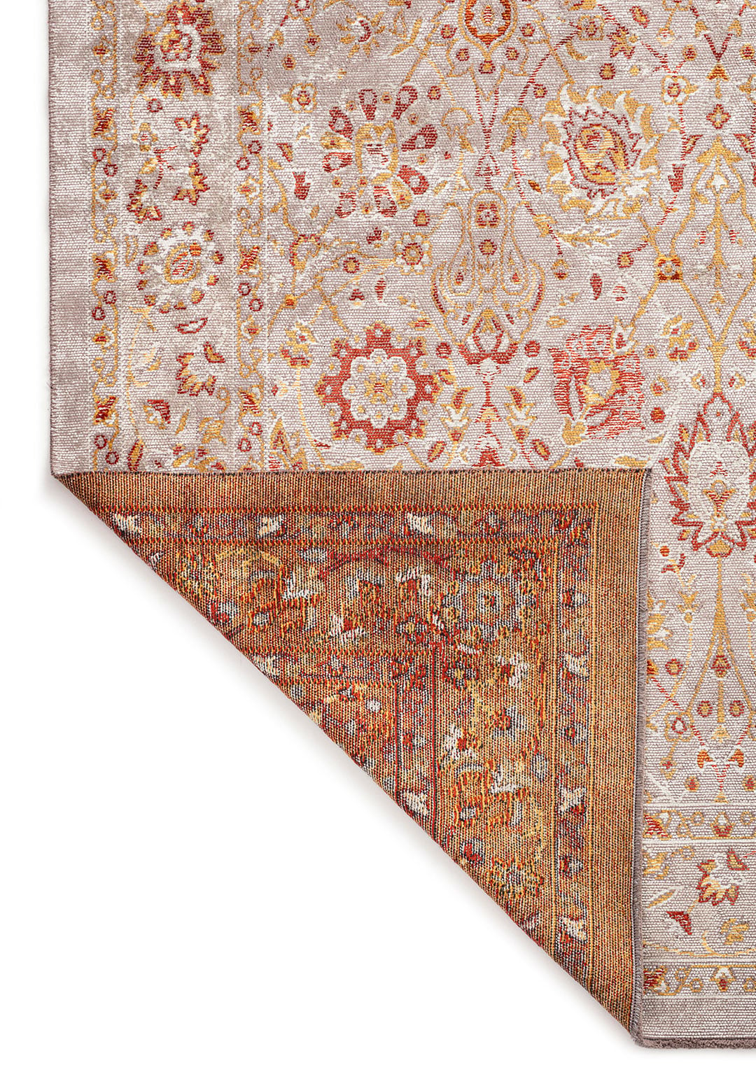 DAHLIA BONE - GOLD - DARK TERRA - LIGHT CREAM RUG - 3
