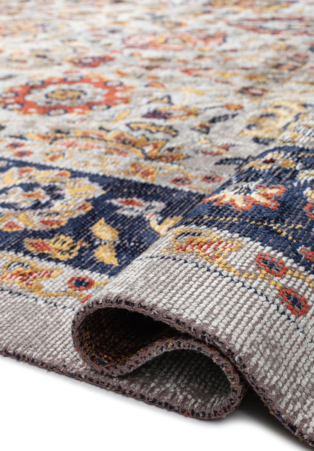 DAHLIA BONE - GOLD - DARK TERRA - DARK NAVY RUG - 2
