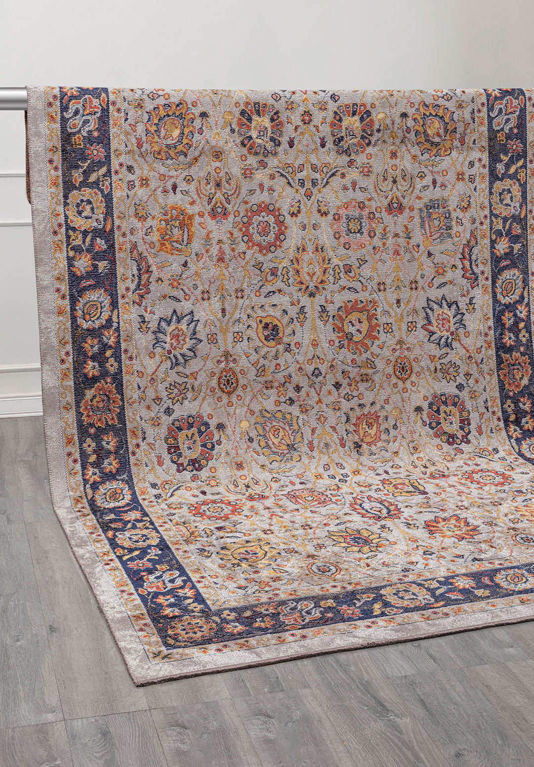 DAHLIA BONE - GOLD - DARK TERRA - DARK NAVY RUG - 4