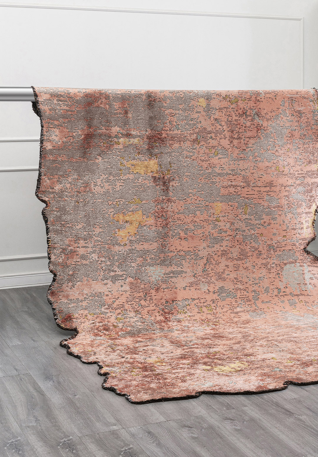 SERENITY STONE - CORAL - LIGHT CORAL - YELLOW - RIVER GREEN - DARK MINK RUG - 4