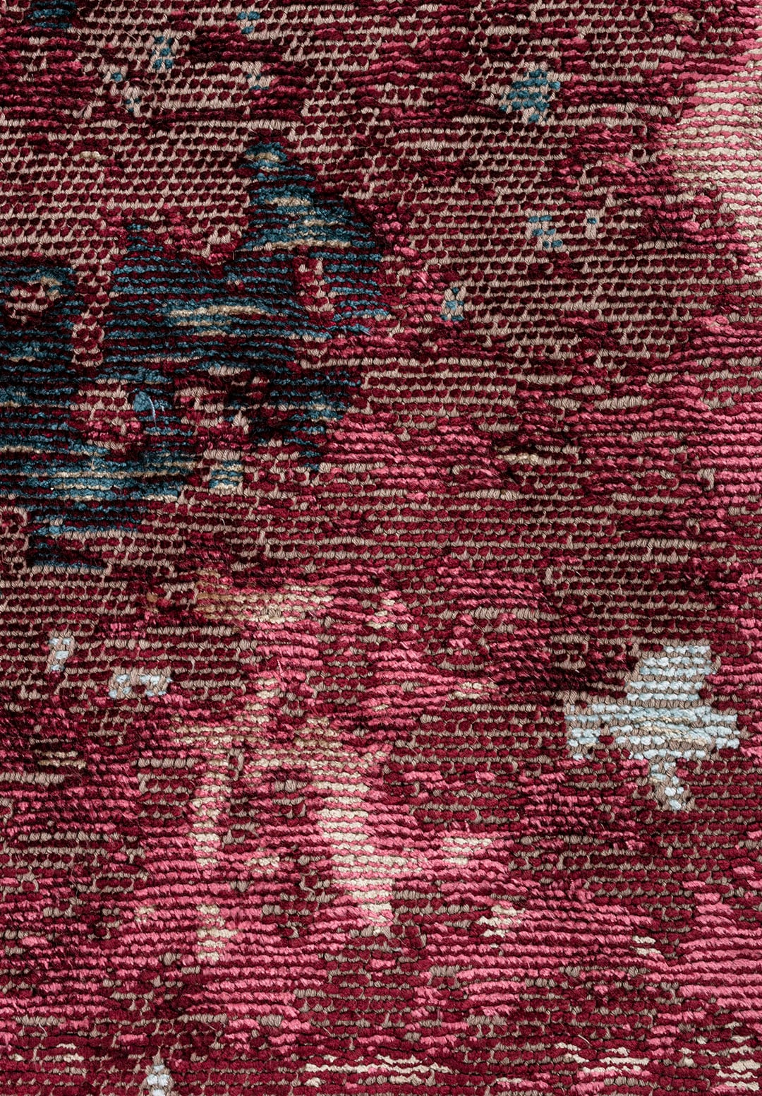 SERENITY BEIGE - ROSE - CHERRY - PETROL - ICE BLUE - DAMSON RUG - 5
