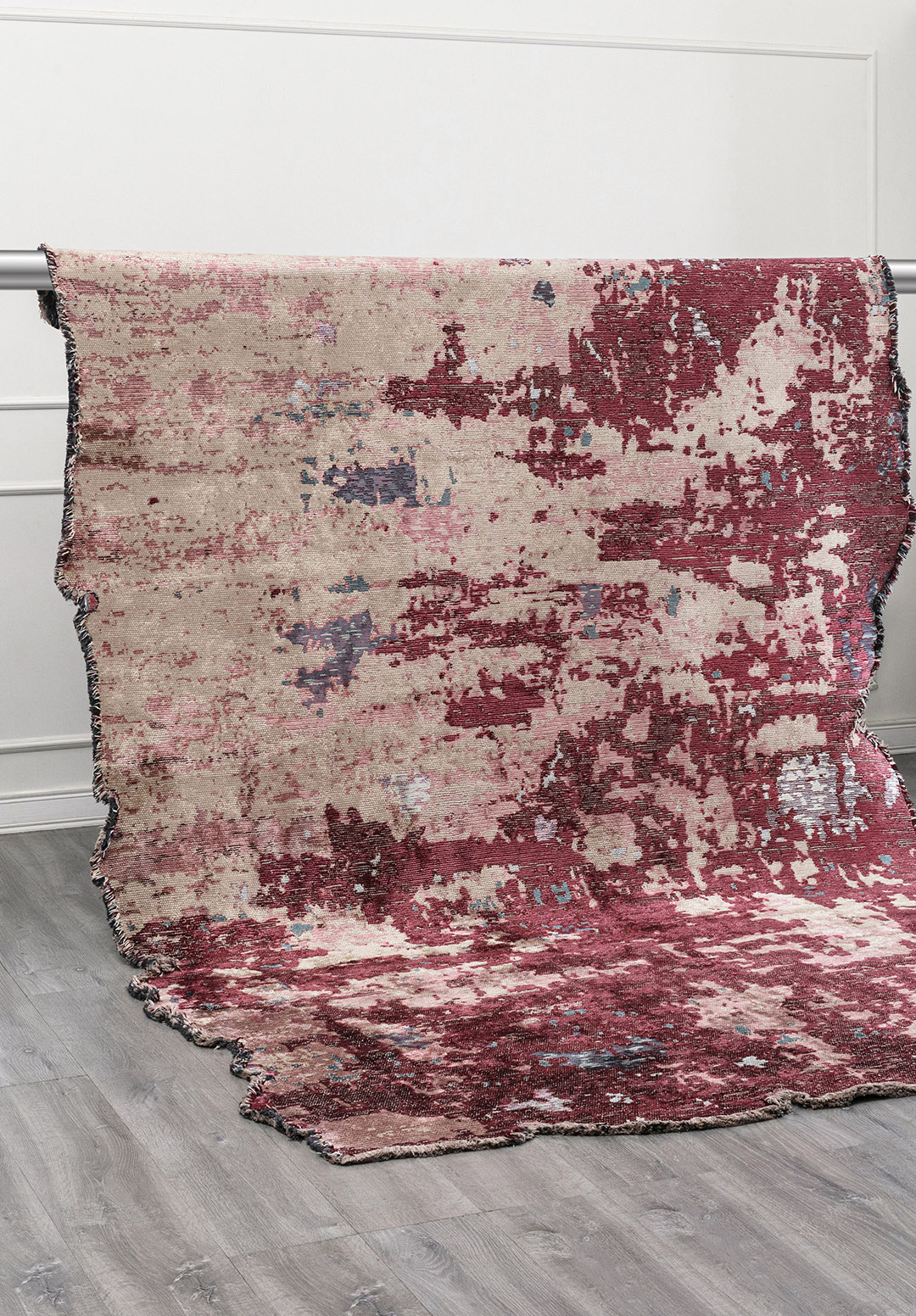 SERENITY BEIGE - ROSE - CHERRY - PETROL - ICE BLUE - DAMSON RUG - 4