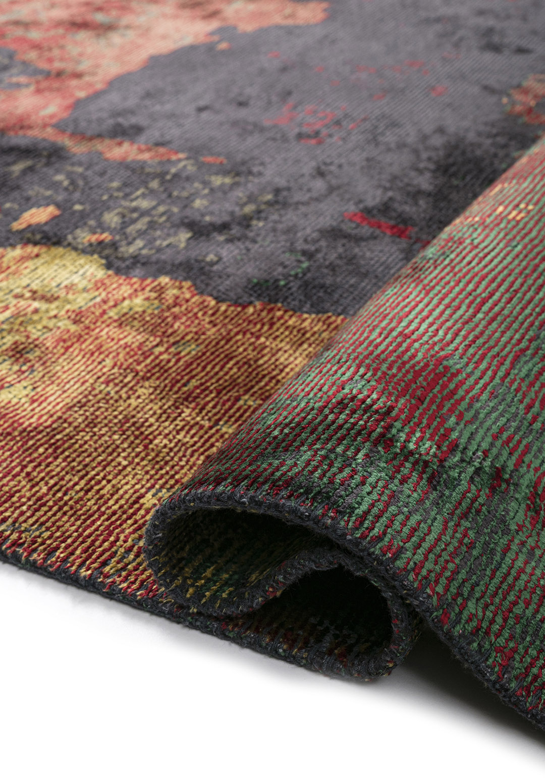 LUSH RED - YELLOW - TURQUOISE - CHARCOAL - GREEN - GRASS GREEN RUG - 2