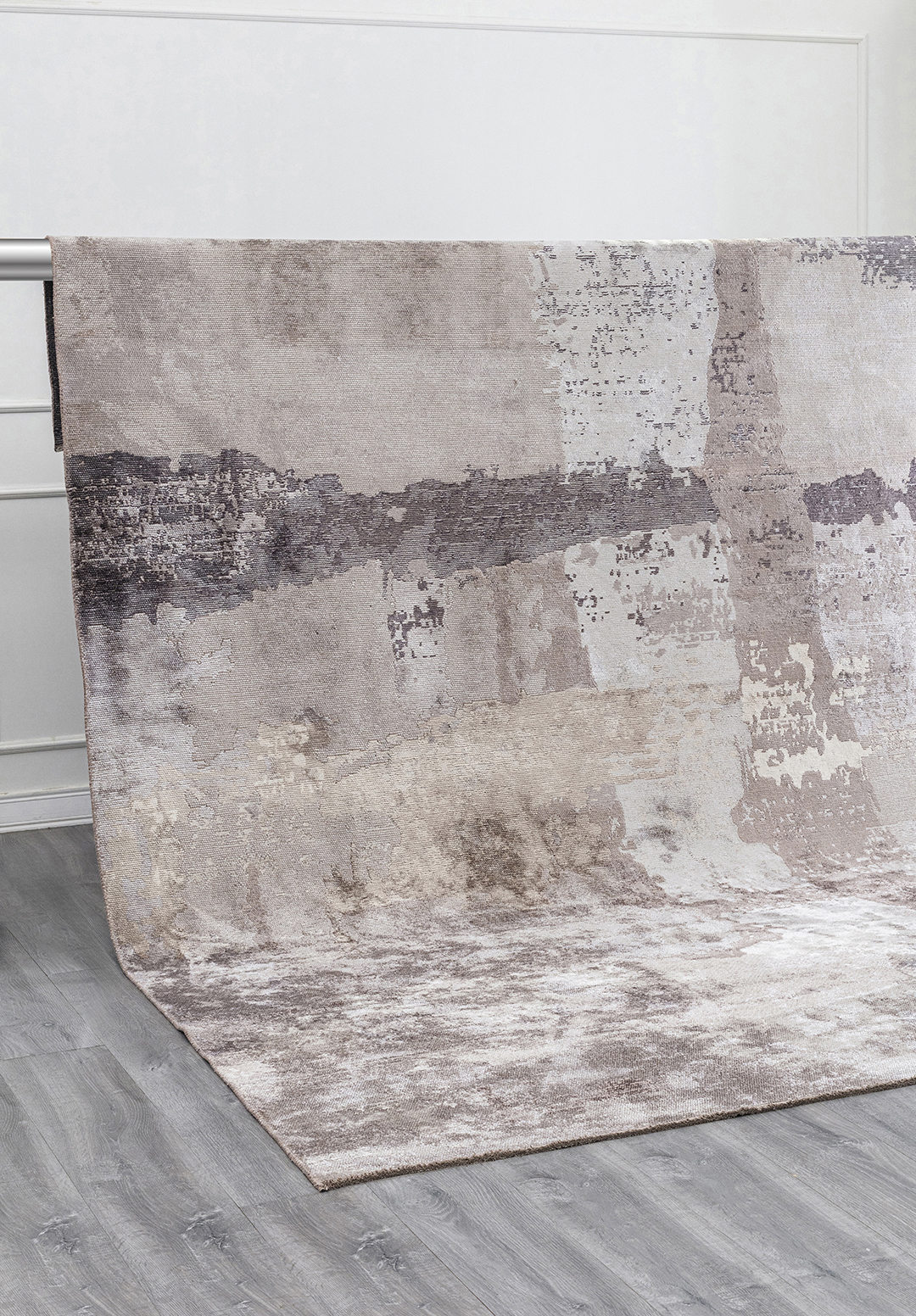 LUSH DARK GREY - LIGHT GREY - CHARCOAL - GREY - BEIGE - LIGHT CREAM RUG - 4