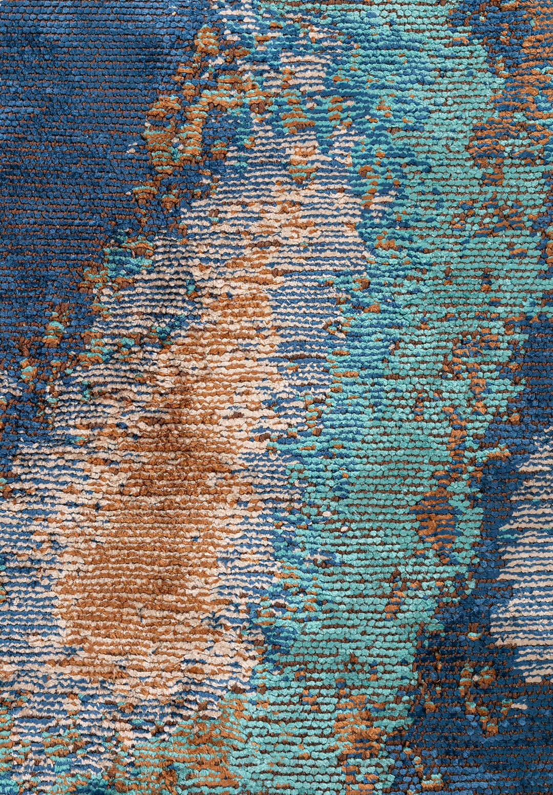 MIST CREAM - TURQUOISE - CACAO - NAVY BLUE RUG - 5