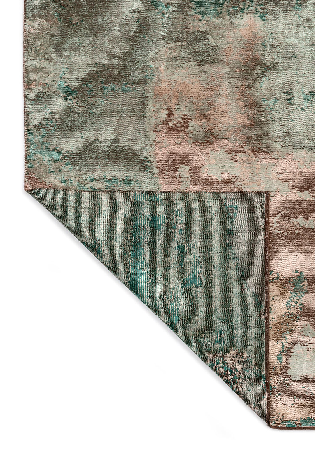MIST RIVER GREEN - BEIGE - DARK GREEN - STONE RUG - 3
