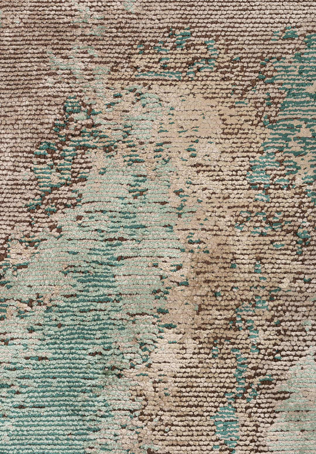 MIST RIVER GREEN - BEIGE - DARK GREEN - STONE RUG - 5