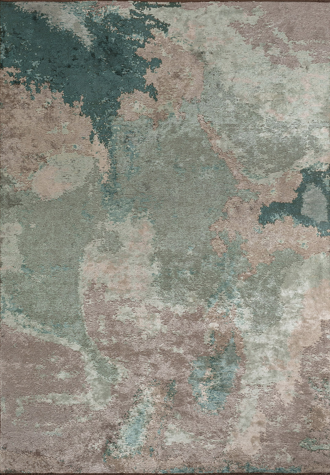 MIST RIVER GREEN - BEIGE - DARK GREEN - STONE RUG