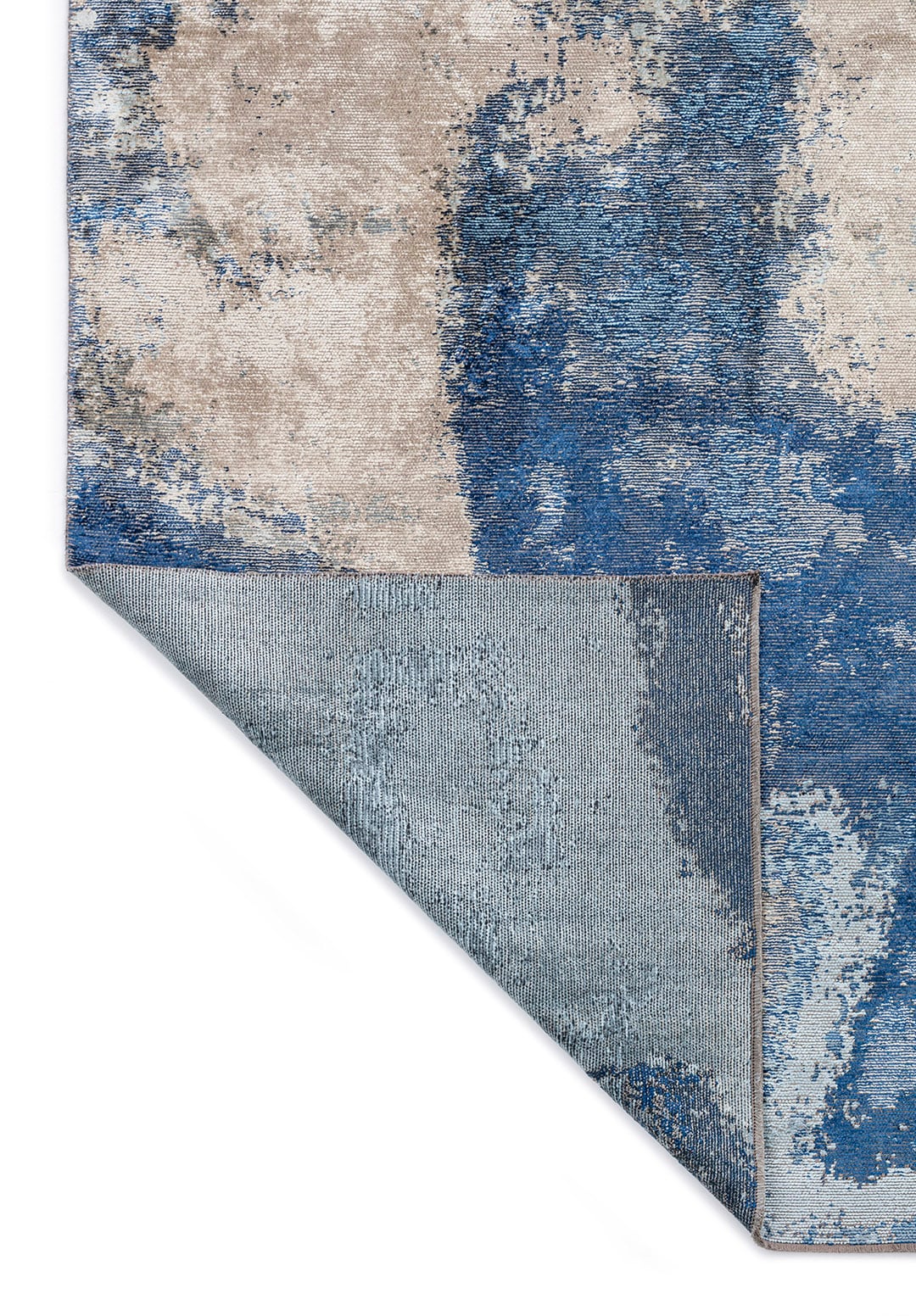 MIST LIGHT CREAM - ICE BLUE - BLUE - NAVY BLUE RUG - 3