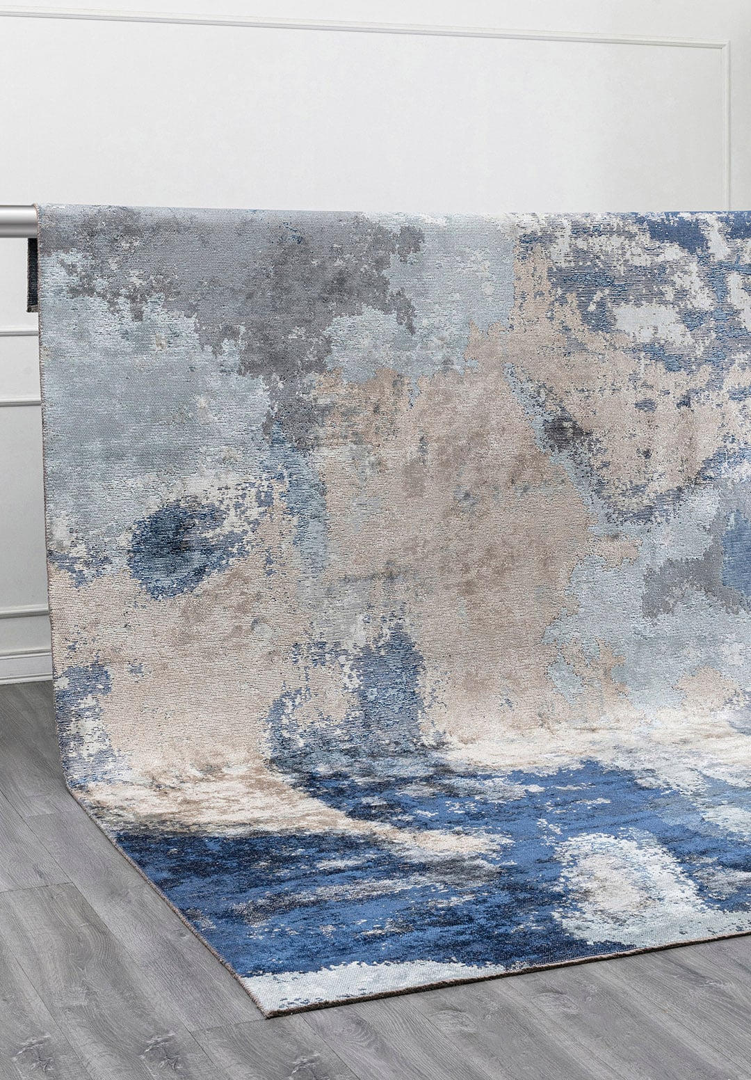 MIST LIGHT CREAM - ICE BLUE - BLUE - NAVY BLUE RUG - 4