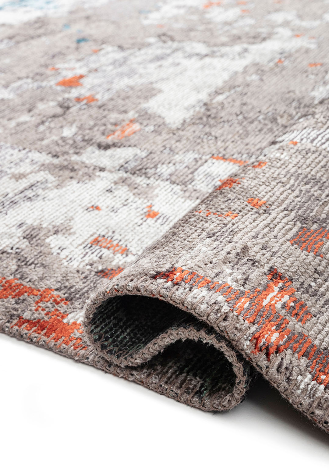 SERENITY BONE - CHARCOAL - DARK GREY - RUST - PETROL - RIVER GREEN RUG - 2