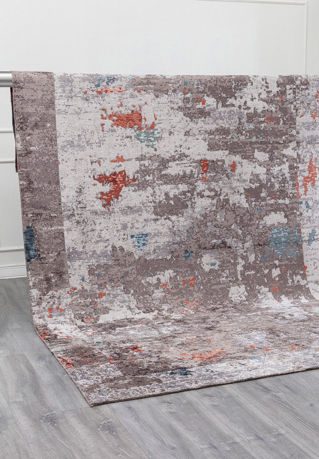 SERENITY BONE - CHARCOAL - DARK GREY - RUST - PETROL - RIVER GREEN RUG - 4