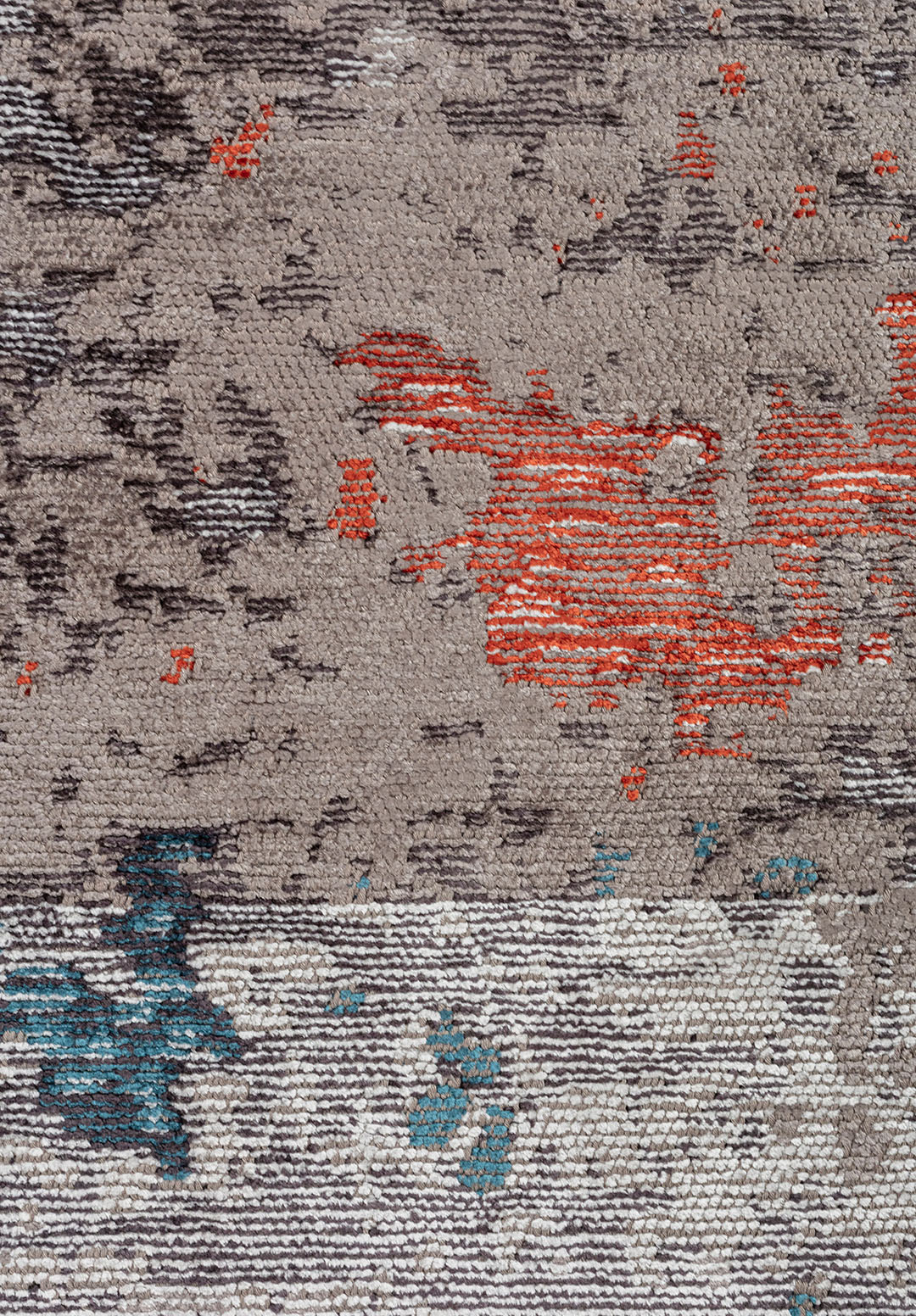 SERENITY BONE - CHARCOAL - DARK GREY - RUST - PETROL - RIVER GREEN RUG - 5