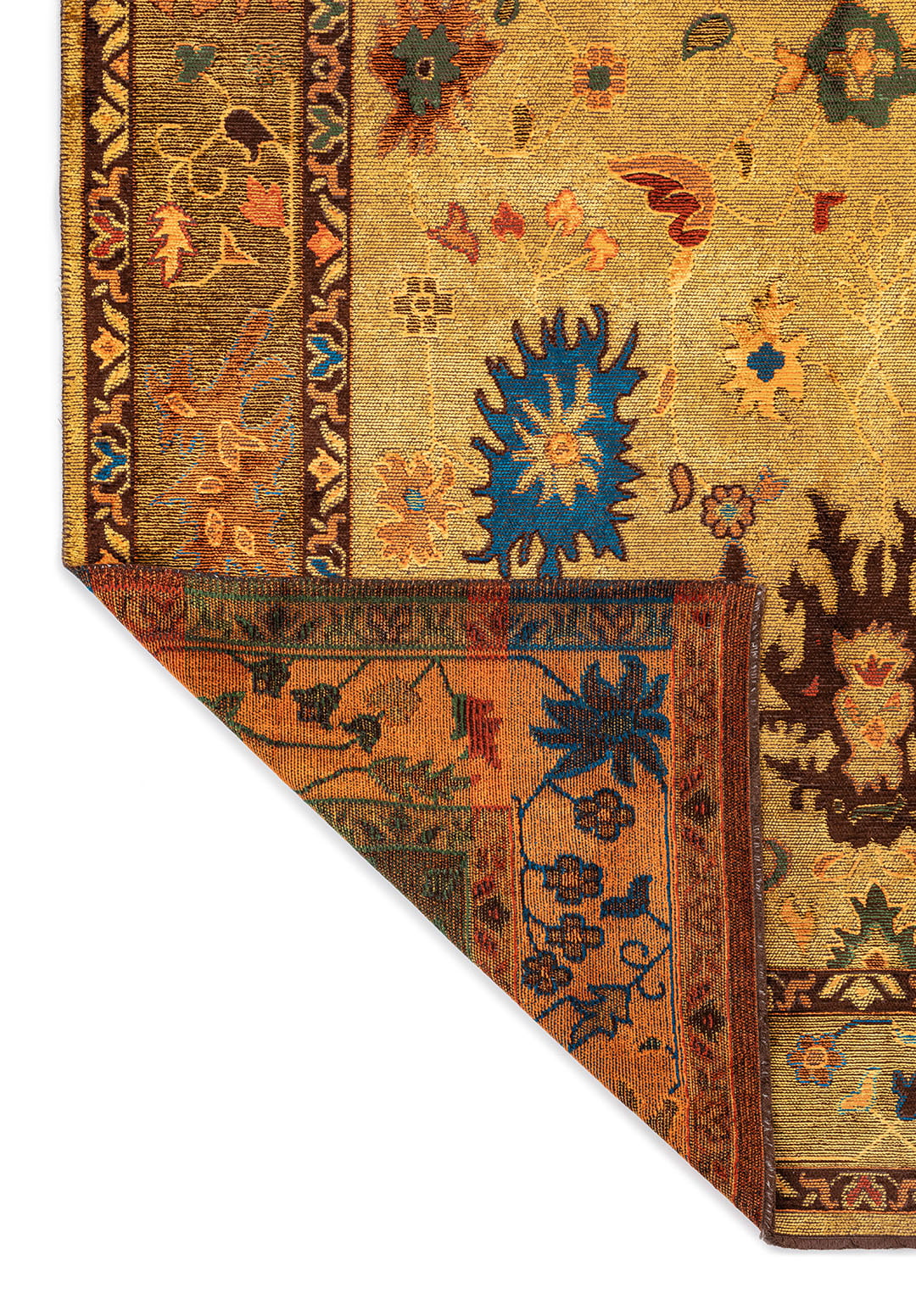 VIVIENNE YELLOW - DARK BROWN - CYAN - ORANGE - FOREST GREEN - RUST RUG - 3
