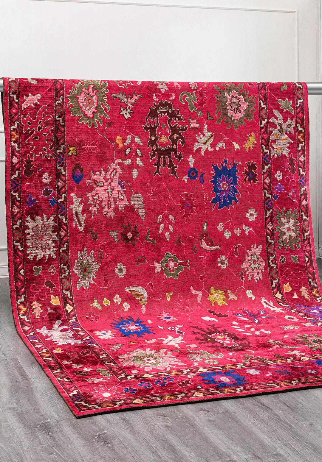 VIVIENNE FUSCHIA - CHERRY - SAX BLUE - LIGHT CREAM - KHAKI - YELLOW RUG - 4