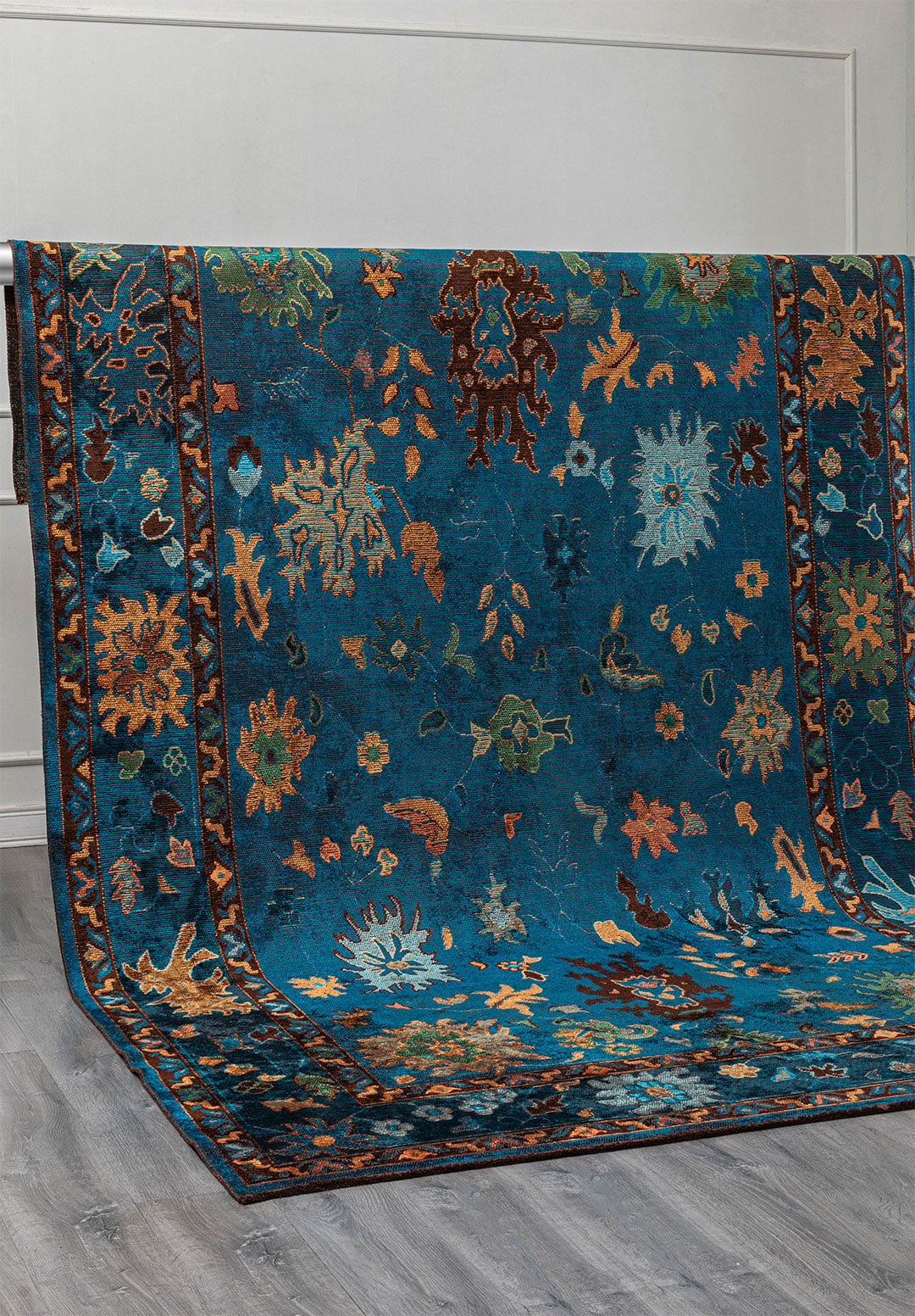 VIVIENNE CYAN - DARK BROWN - TURQUOISE - MUSTARD - GRASS GREEN - TERRA RUG - 4