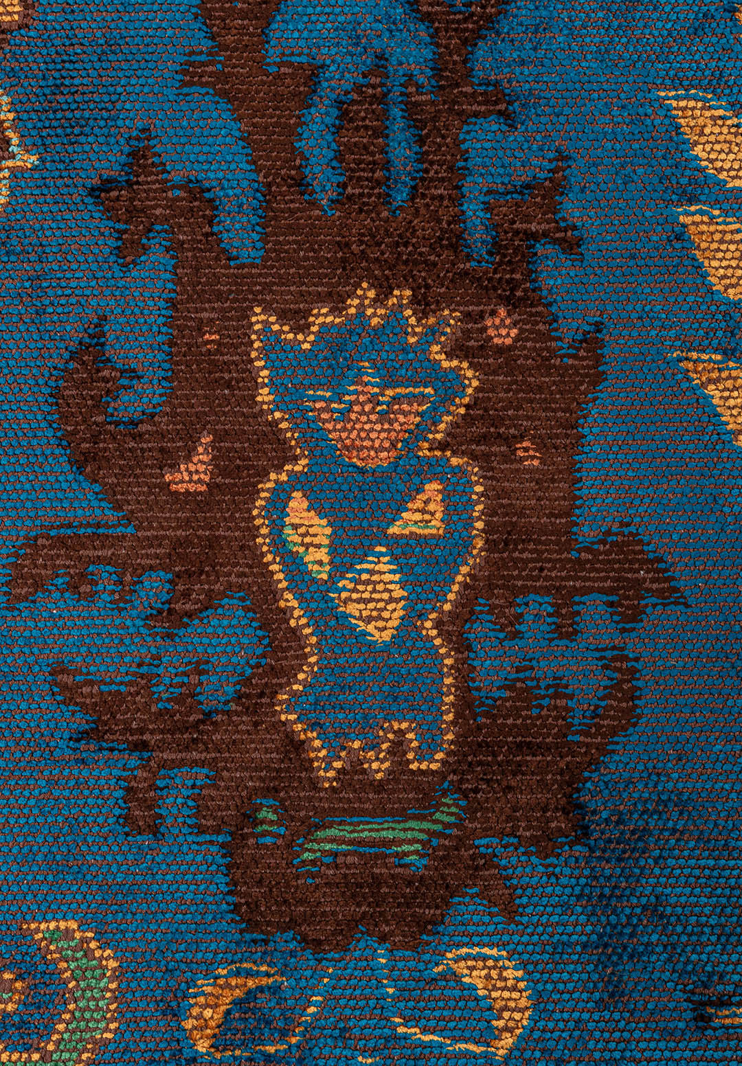 VIVIENNE CYAN - DARK BROWN - TURQUOISE - MUSTARD - GRASS GREEN - TERRA RUG - 5