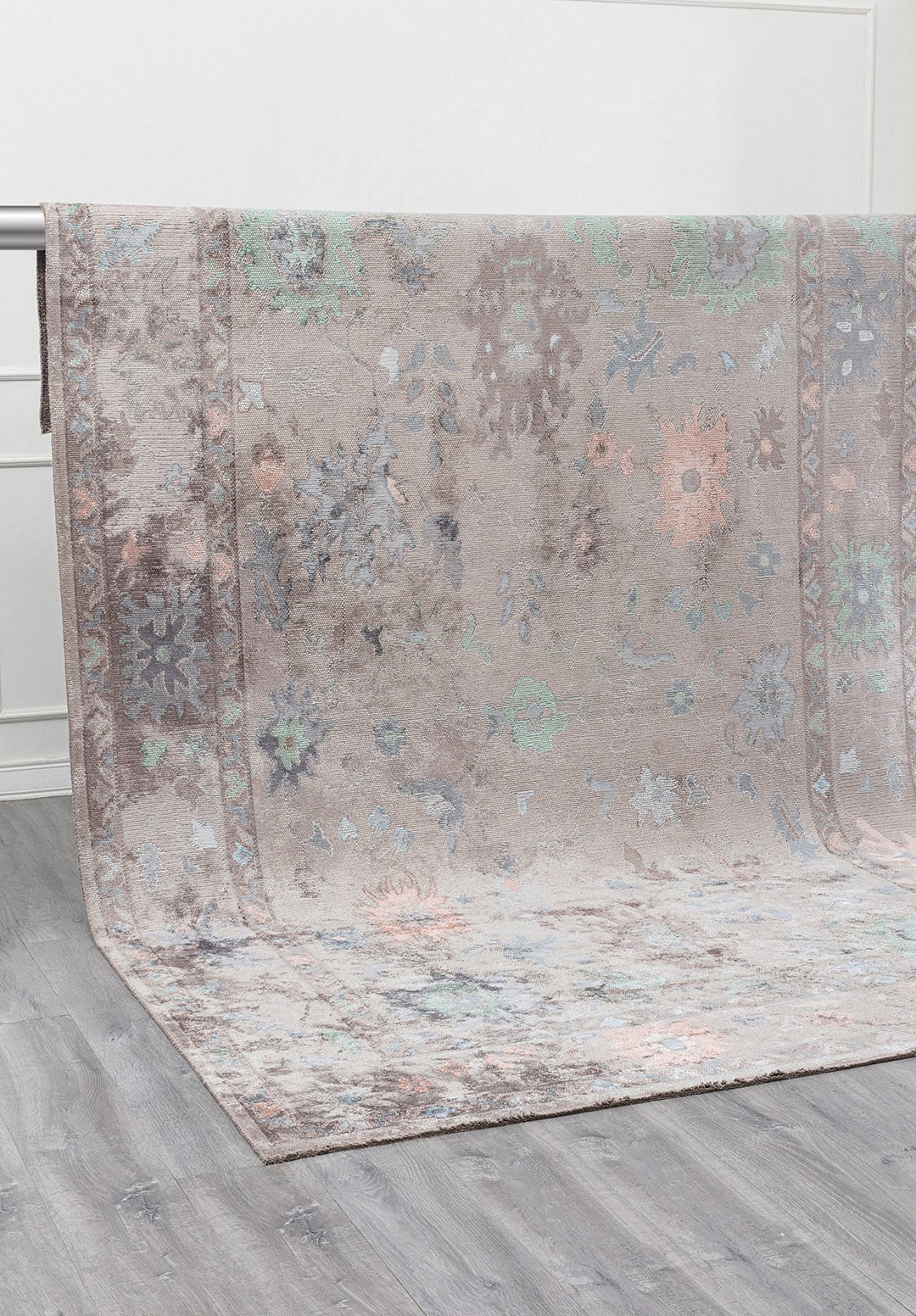 VIVIENNE GREY - DARK GREY - COPPER - BLUE - RIVER GREEN - ICE BLUE RUG - 4