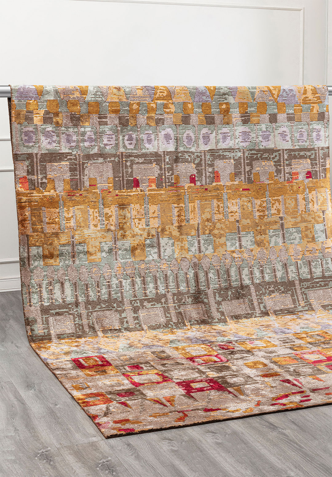 VISTA LIGHT CREAM - RIVER GREEN - MUSTARD - KHAKI - MAGENTA - LILAC RUG - 4