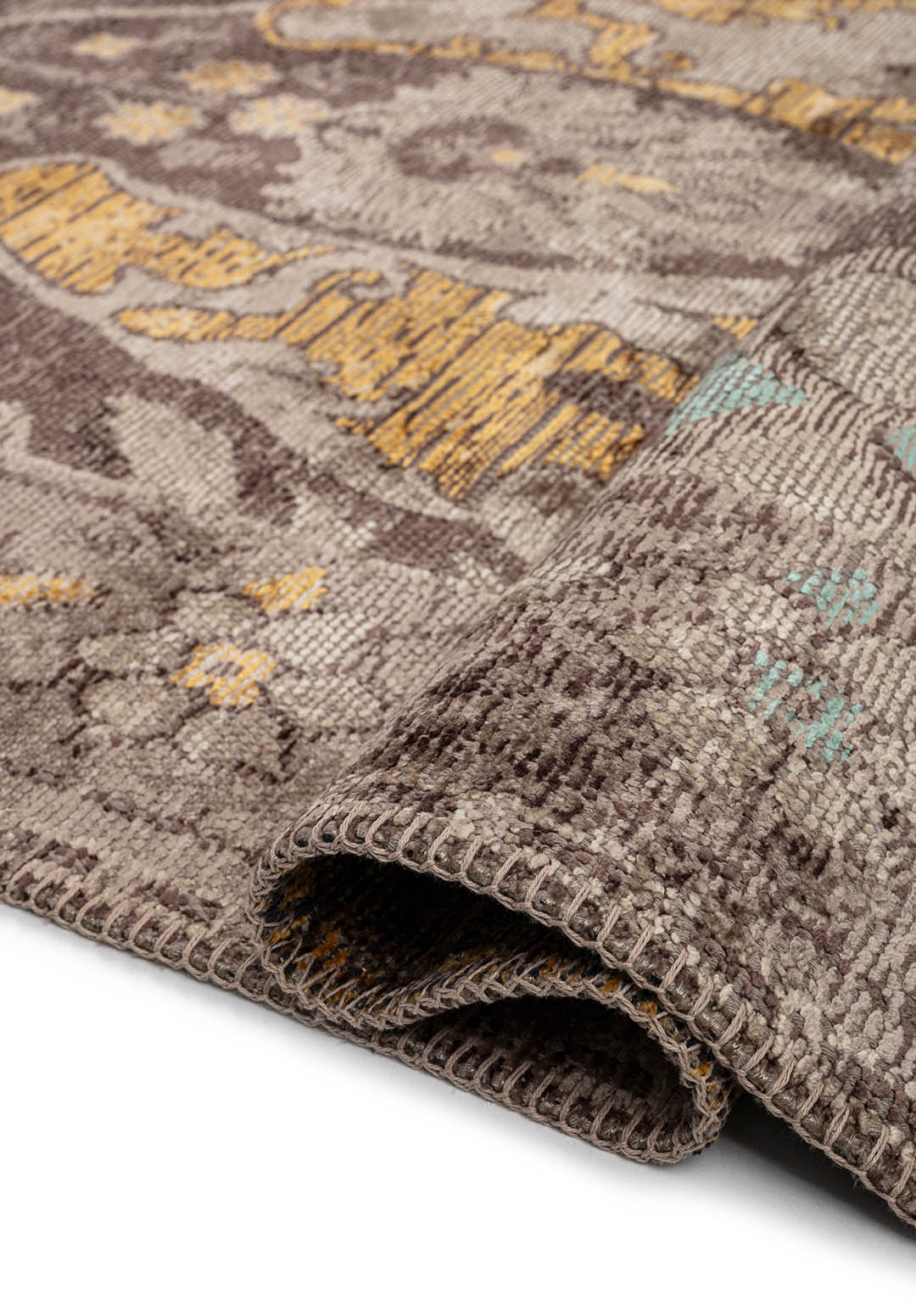 BARON BEIGE - NOUGAT - GOLD - DARK MINK - RIVER GREEN RUG - 2