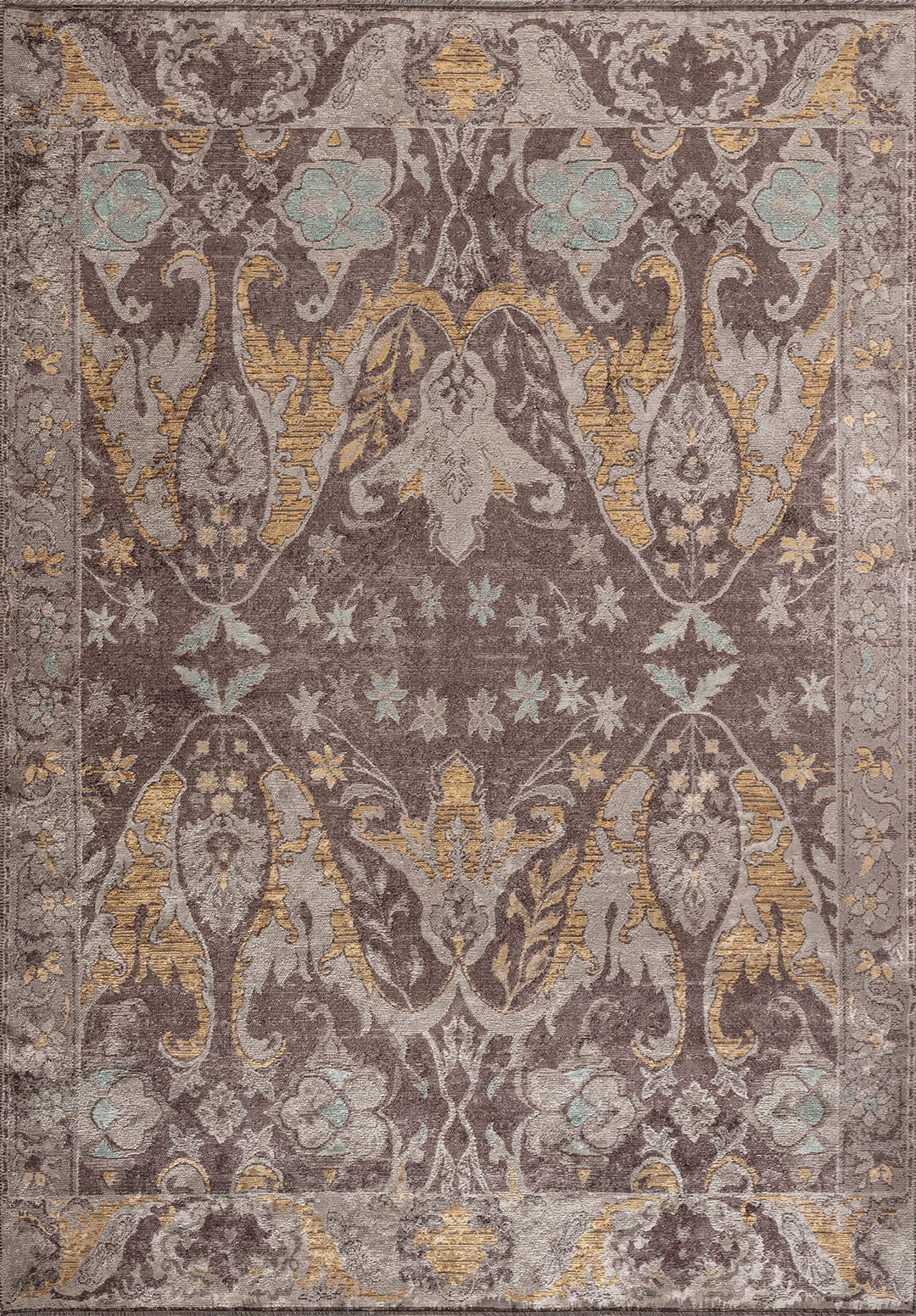 BARON BEIGE - NOUGAT - GOLD - DARK MINK - RIVER GREEN RUG