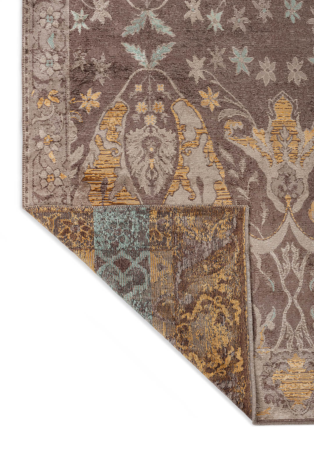 BARON BEIGE - NOUGAT - GOLD - DARK MINK - RIVER GREEN RUG - 3
