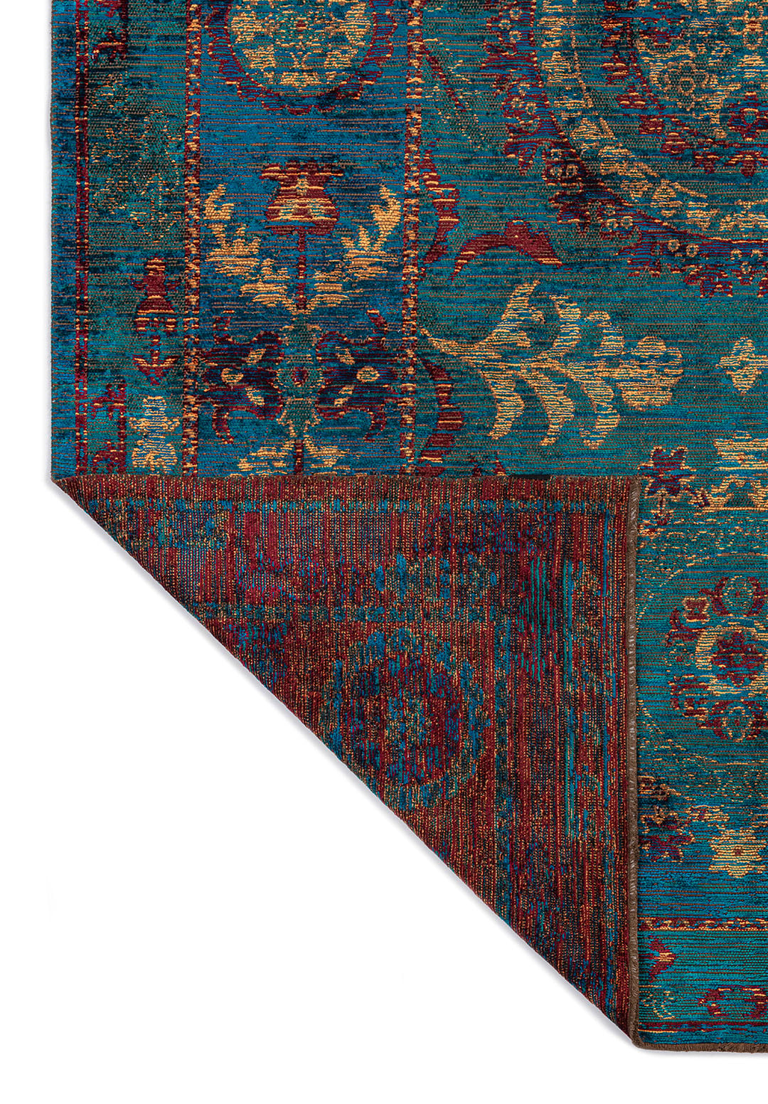 PALACE ORANGE - CHERRY - DARK TURQUOISE - CYAN RUG - 3