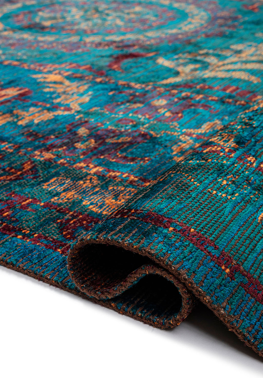 PALACE ORANGE - CHERRY - DARK TURQUOISE - CYAN RUG - 2