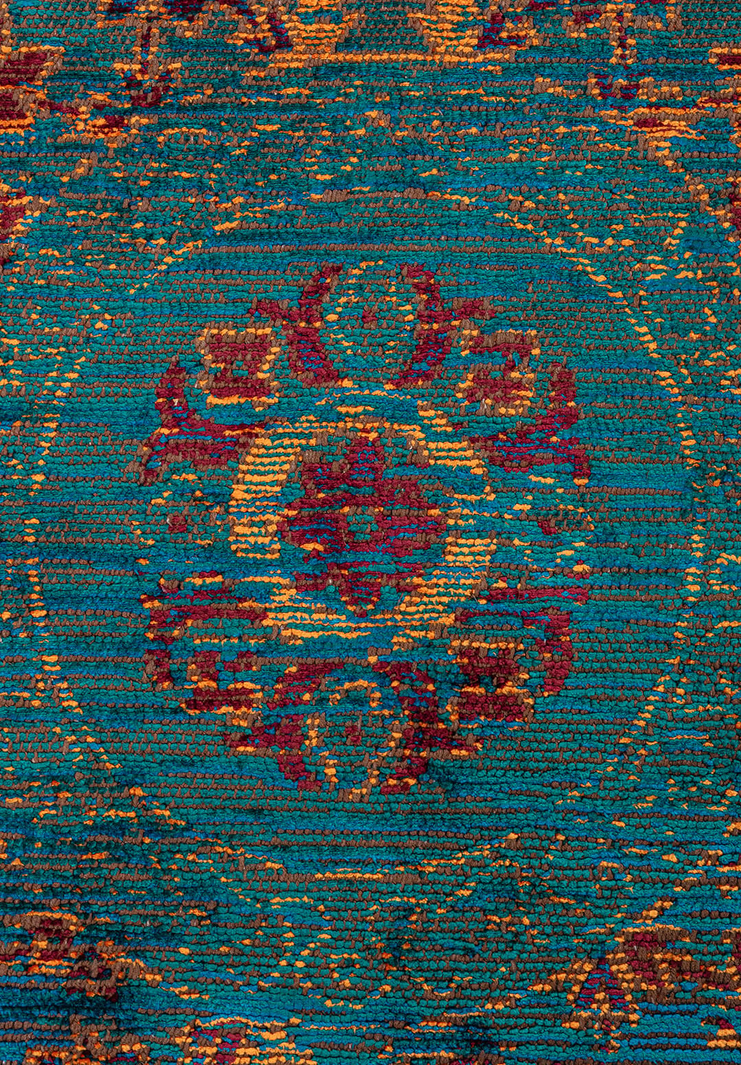 PALACE ORANGE - CHERRY - DARK TURQUOISE - CYAN RUG - 5