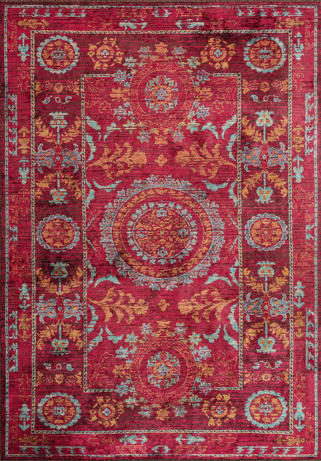 PALACE MUSTARD - TURQUOISE - MAGENTA - CHERRY RUG