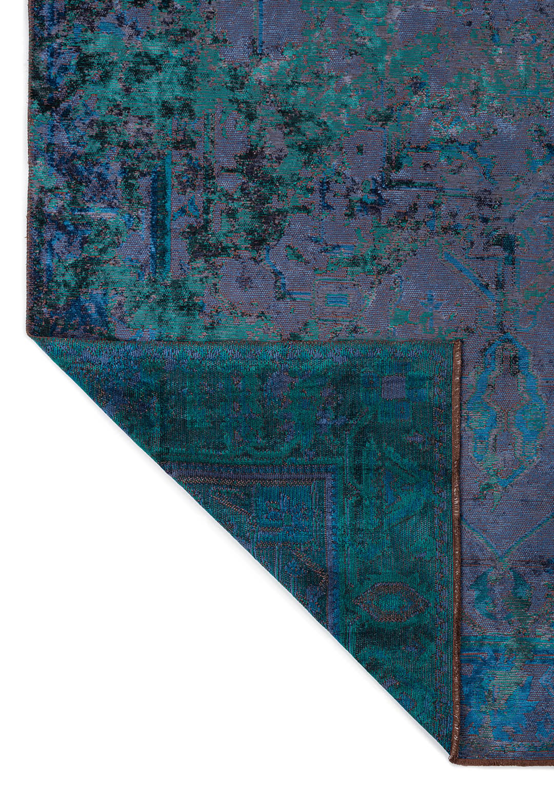 MONARCH ERA CHARCOAL - DARK TURQUOISE - CYAN - NAVY BLUE RUG - 3